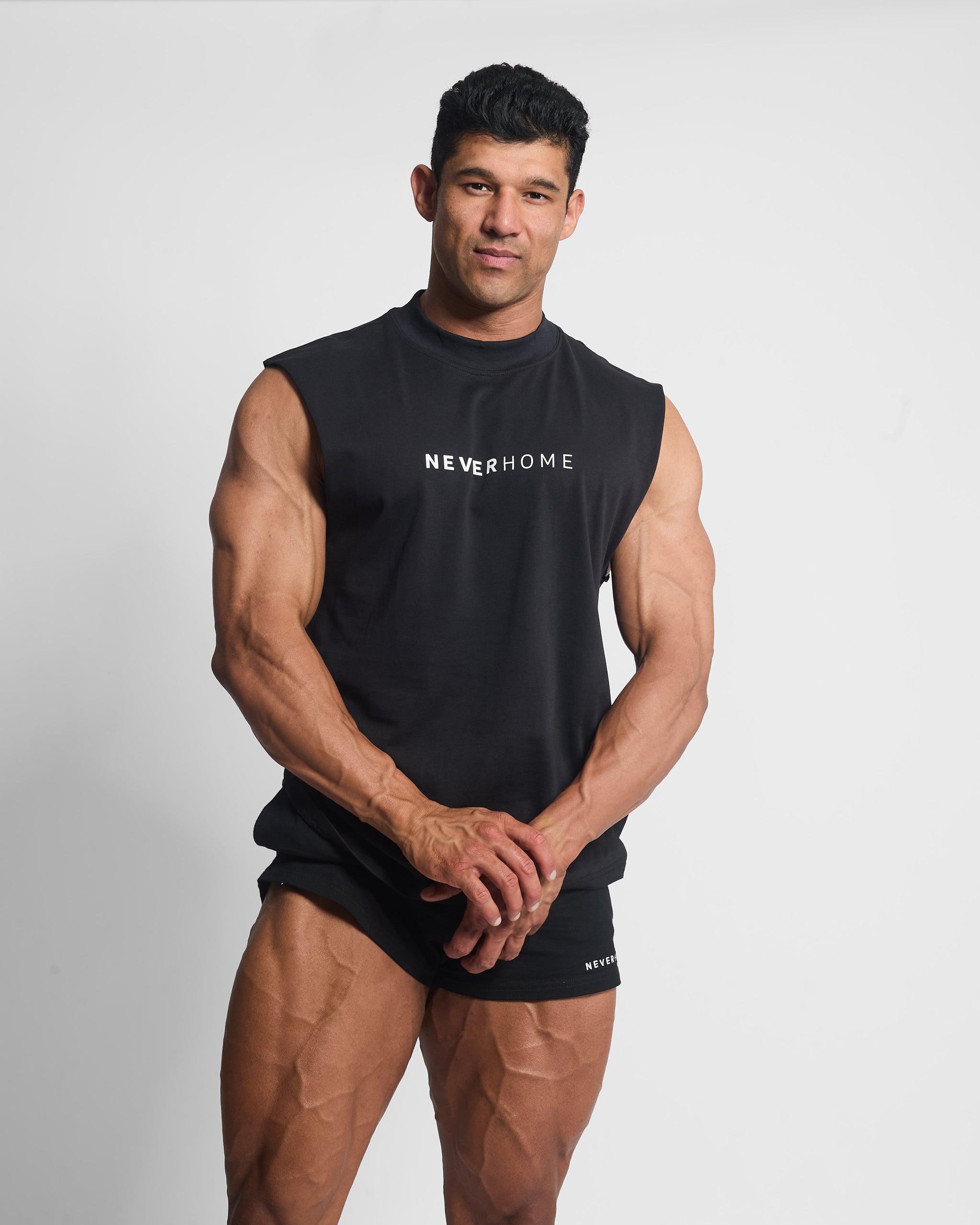 CUT OFF BLACK (NEVERHOME LOGO) Slim fit