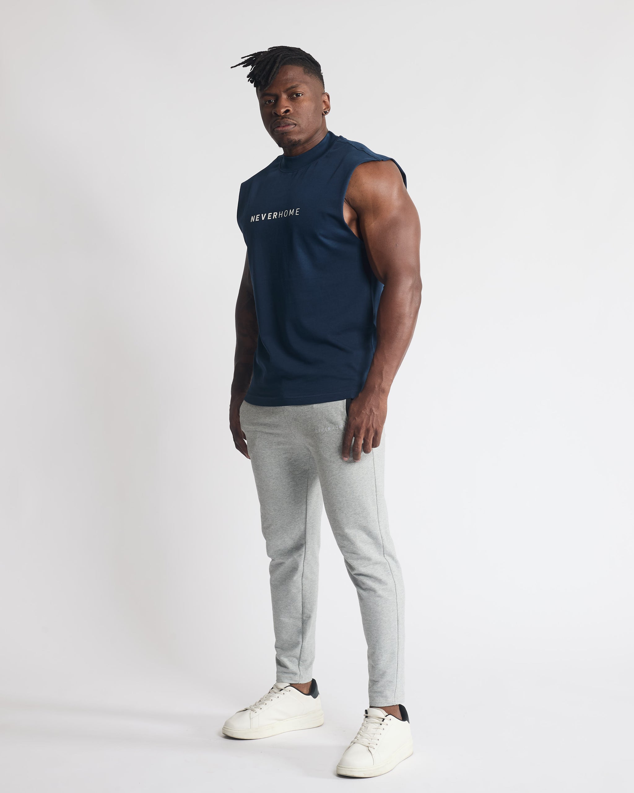 CUT OFF NAVY -  (NEVERHOME LOGO) Slim fit