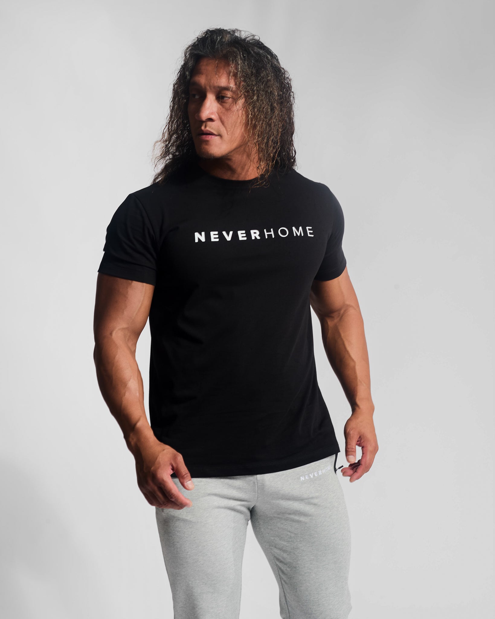 NEVERHOME BLACK CLASSIC FITTED SHIRT