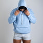 NEVERHOME OVERSIZED BABY BLUE HOODIE