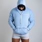 NEVERHOME OVERSIZED BABY BLUE HOODIE