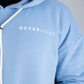 NEVERHOME OVERSIZED BABY BLUE HOODIE