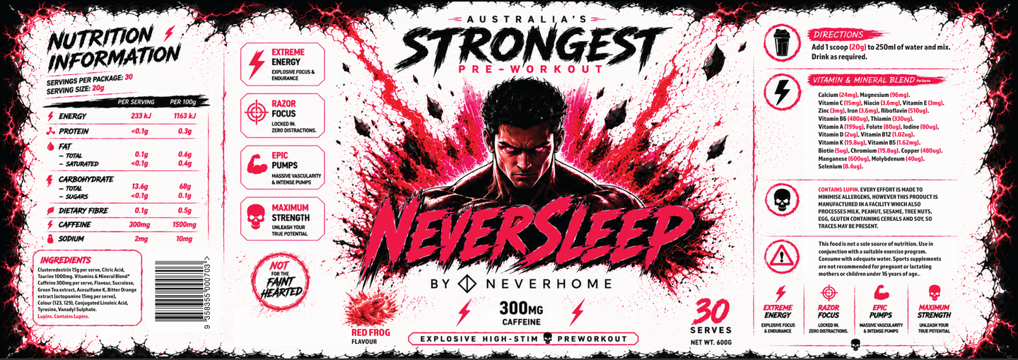 NEVERSLEEP PRE WORKOUT BY NEVERHOME